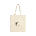 Tote Bag — Minimalist Fish 'FIH.' Canvas Tote for Everyday Grocery, Beach & Eco-Friendly Shopping