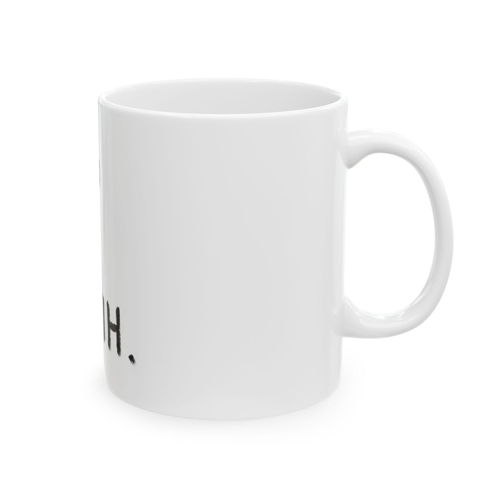 Fish Illustration Mug — Hand-Drawn Koi with “FIH.” Text (11oz & 15oz)