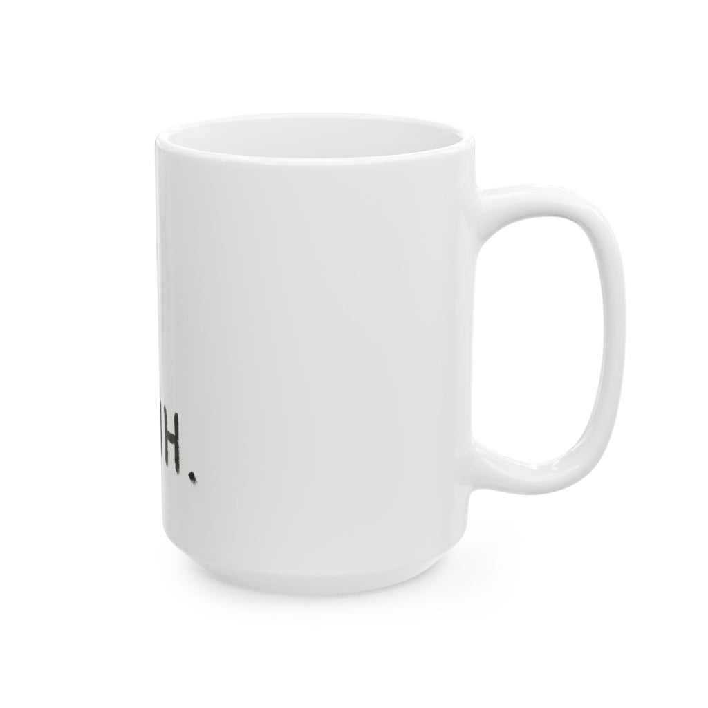 Fish Illustration Mug — Hand-Drawn Koi with “FIH.” Text (11oz & 15oz)