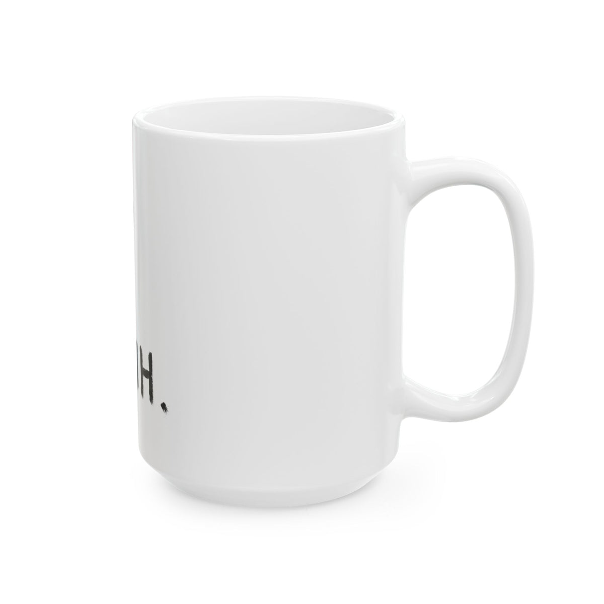 Fish Illustration Mug — Hand-Drawn Koi with “FIH.” Text (11oz & 15oz)