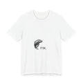 Fish Graphic Tee — Minimalist Leaping Fish "FIH." T-Shirt